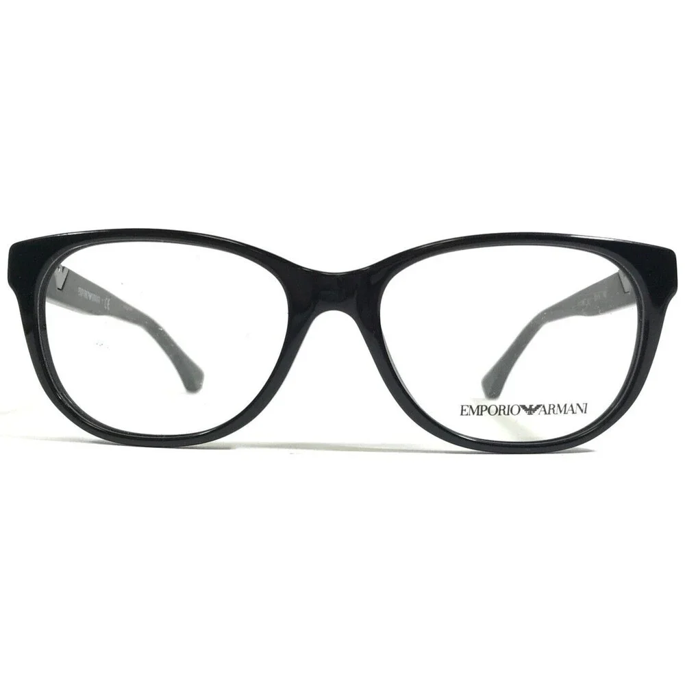 Emporio Armani Eyeglasses Frames EA3039 5017 Polished Black Round 52-16-140